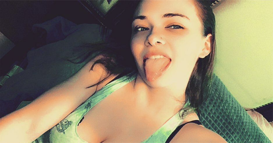 Young Milf with long tongue shows you where to cum — 22