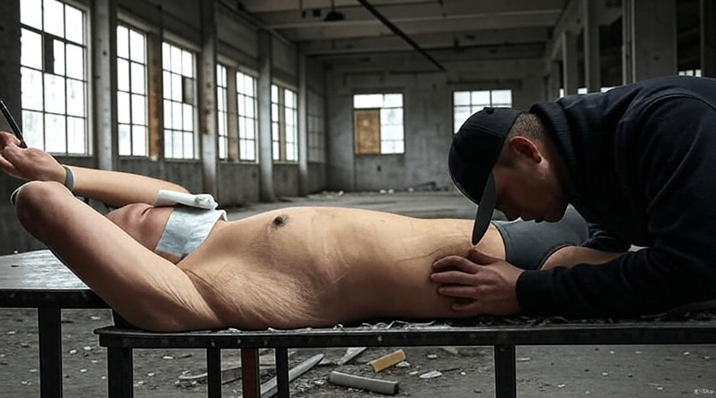 Tied up in a warehouse — 28